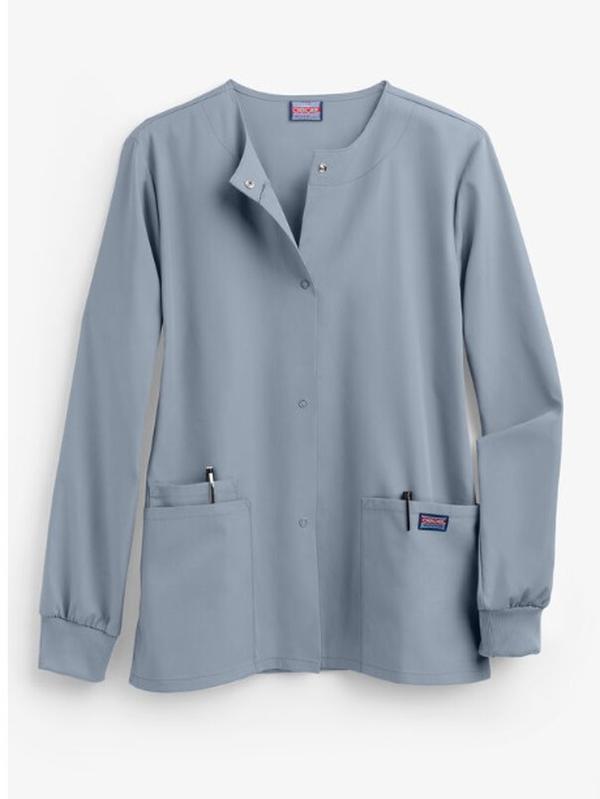 Cherokee Uniform Clothing Workwear Women's 3-Pocket Snap Front Scrub Jacket